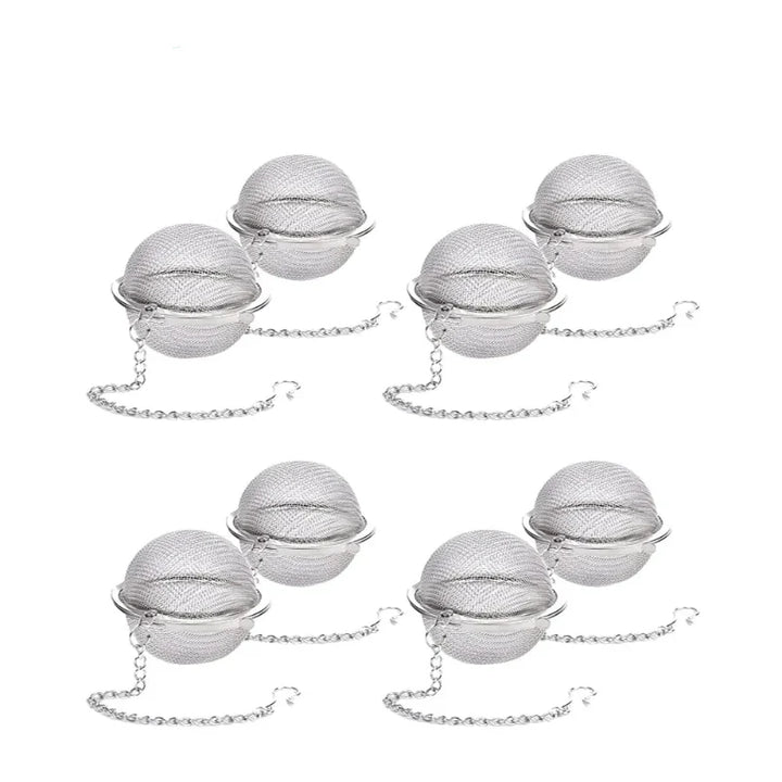 Rustfritt Stål Te Ball Infuser Mesh Løs Te Sil med Kjede | Skanto