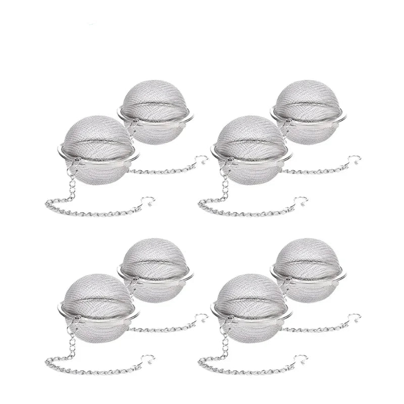 Rustfritt stål teball infuser mesh løs te sil med kjede | Skanto