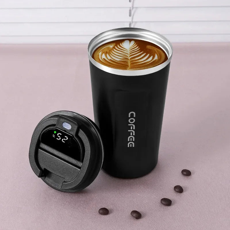 Skanto | Rustfritt Stål Termokopp med Smart Temperaturskjerm Display - TempMate