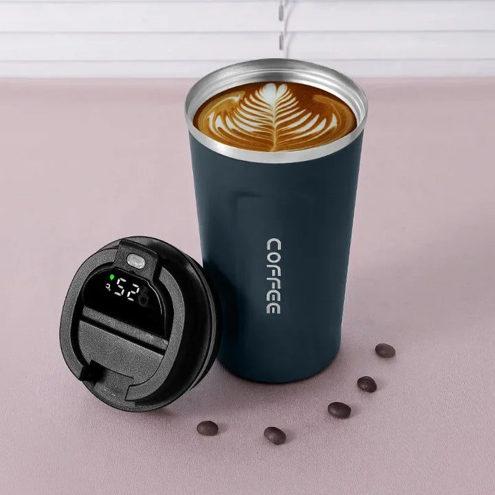 Skanto | Rustfritt Stål Termokopp med Smart Temperaturskjerm Display - TempMate