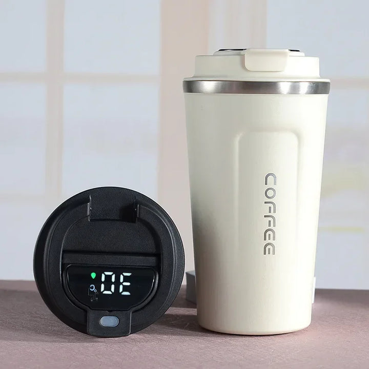Skanto | Rustfritt Stål Termokopp med Smart Temperaturskjerm Display - TempMate