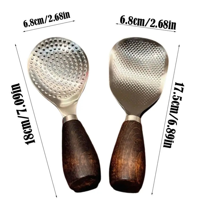 Rustfritt stål vertikal ris spade spatula trehåndtak ris skje | Skanto
