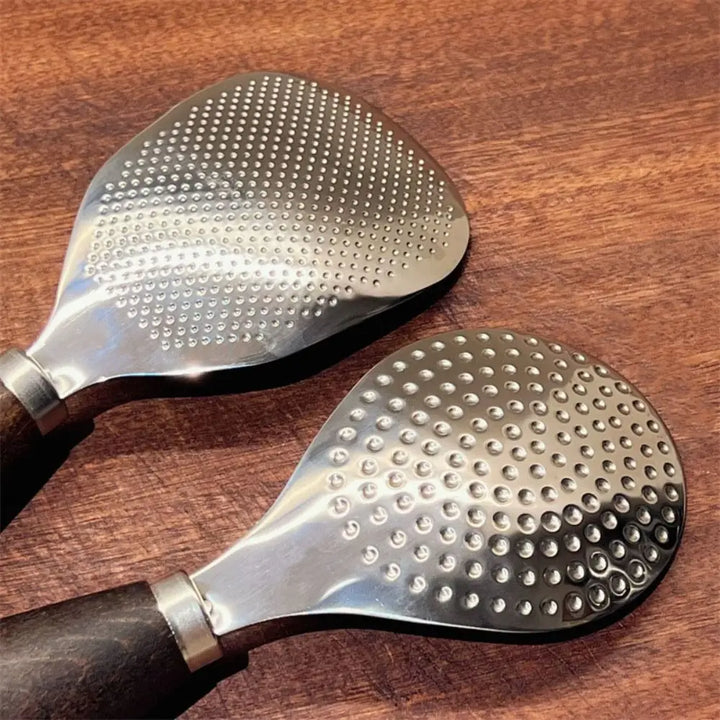 Rustfritt stål vertikal ris spade spatula trehåndtak ris skje | Skanto
