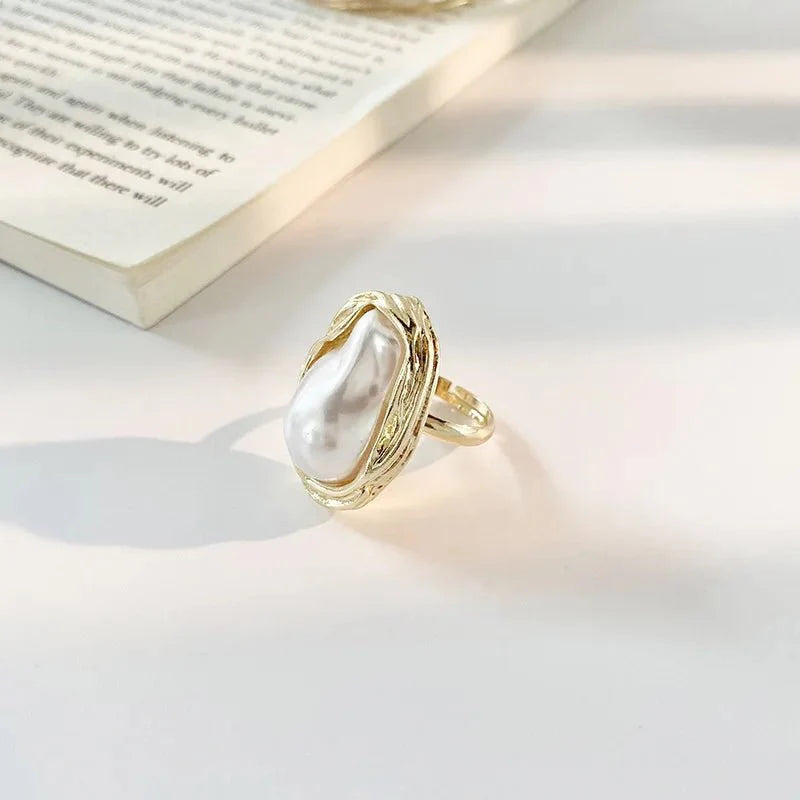Skanto | Utsagn Gullbelagt Perle Ring