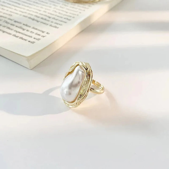 Skanto | Utsagn Gullbelagt Perle Ring