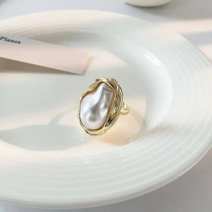 Skanto | Utsagn Gullbelagt Perle Ring