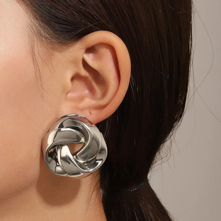 Skanto | Statement Pretzel Spiral Twist Øredobber