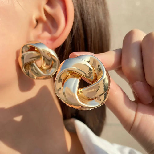 Skanto | Statement Pretzel Spiral Twist Øredobber