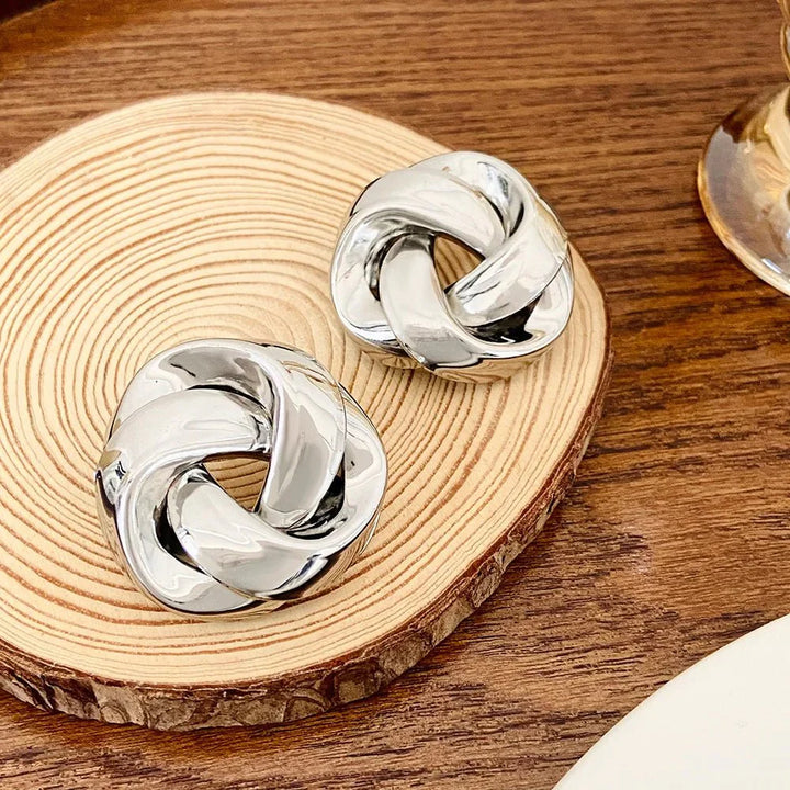 Skanto | Statement Pretzel Spiral Twist Øredobber