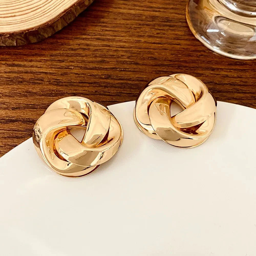 Skanto | Statement Pretzel Spiral Twist Øredobber