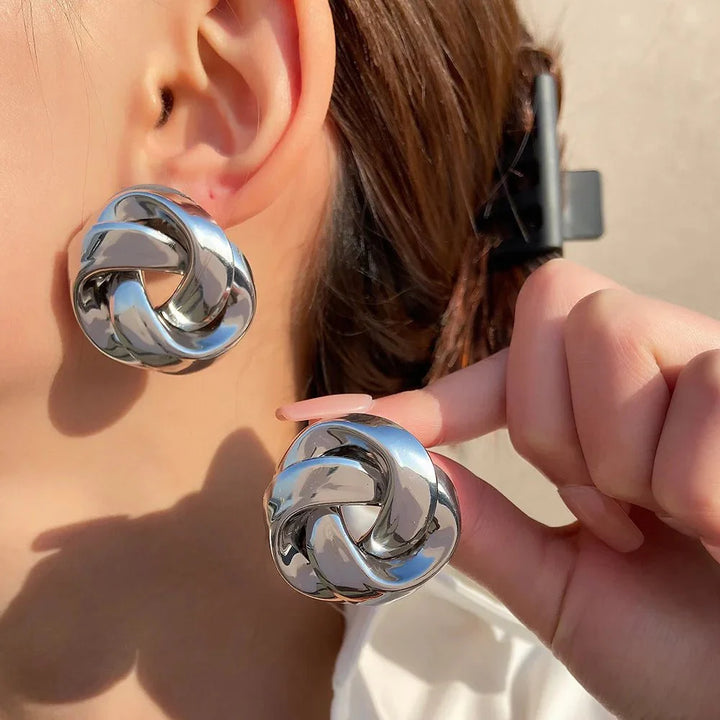 Skanto | Statement Pretzel Spiral Twist Øredobber