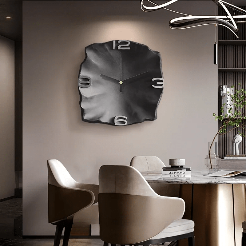 StoneAura – Moderne Wandudhr i Sandsteinoptik mit geräuschlosem Quarzwerk