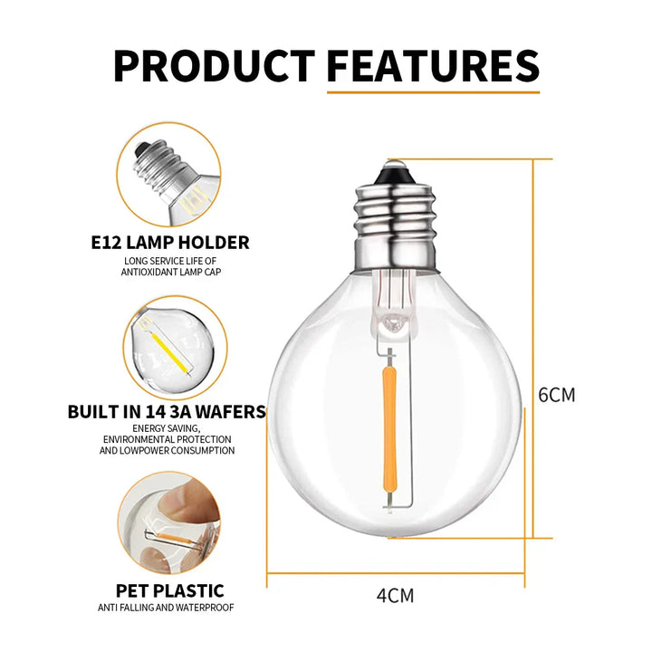 IP45 waterproof LED light string for festival decoration