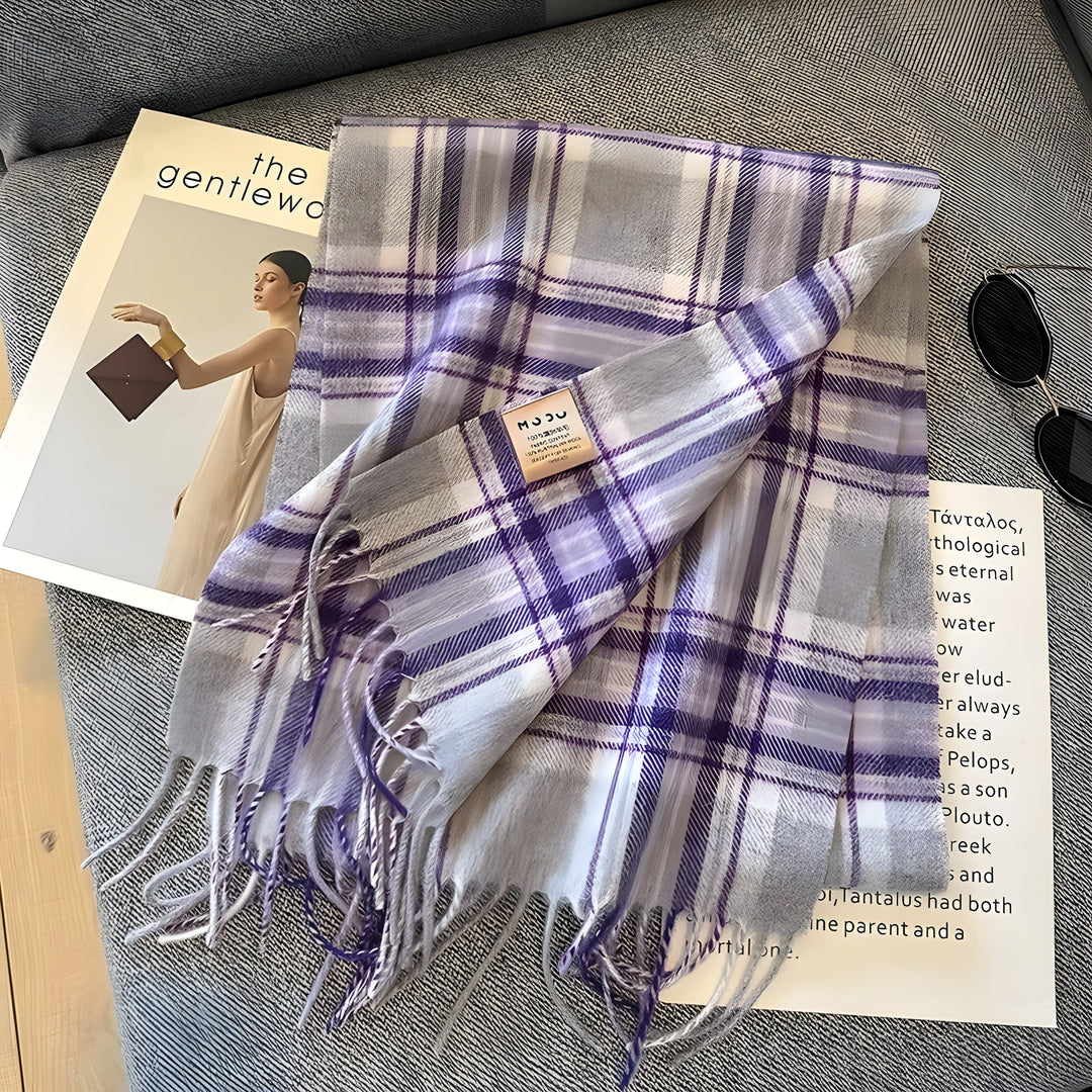 Skanto | Stylish British Checked Cashmere Women's Winter Scarf - Victoria