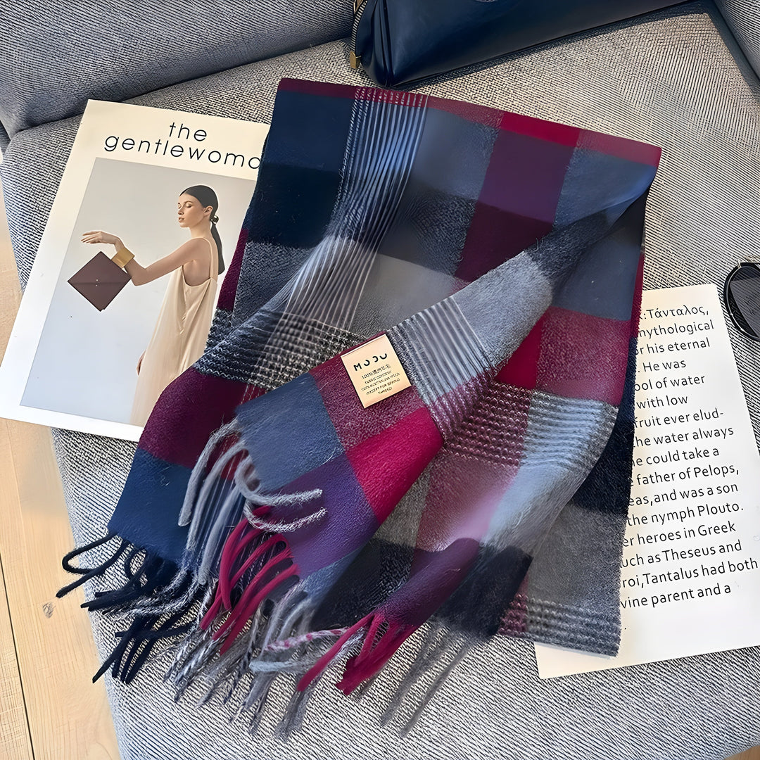 Skanto | Stylish British Checked Cashmere Women's Winter Scarf - Victoria