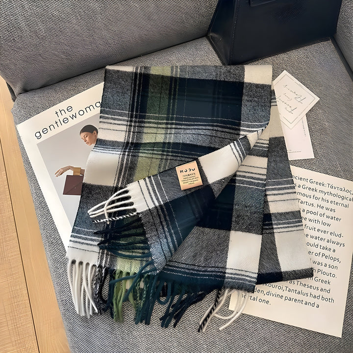 Skanto | Stylish British Checked Cashmere Women's Winter Scarf - Victoria