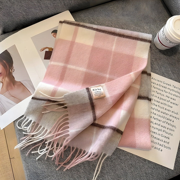 Skanto | Stylish British Checked Cashmere Women's Winter Scarf - Victoria