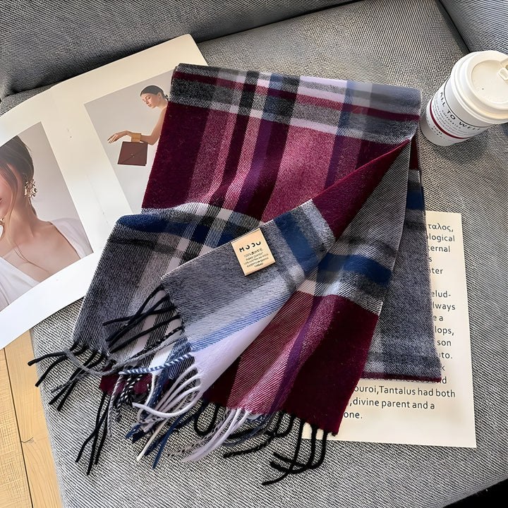 Skanto | Stylish British Checked Cashmere Women's Winter Scarf - Victoria