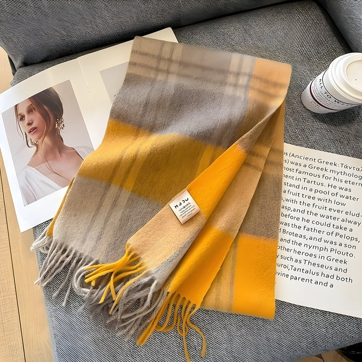Skanto | Stylish British Checked Cashmere Women's Winter Scarf - Victoria