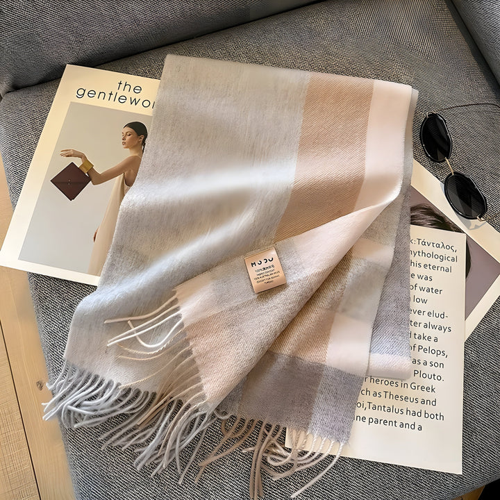 Skanto | Stylish British Checked Cashmere Women's Winter Scarf - Victoria
