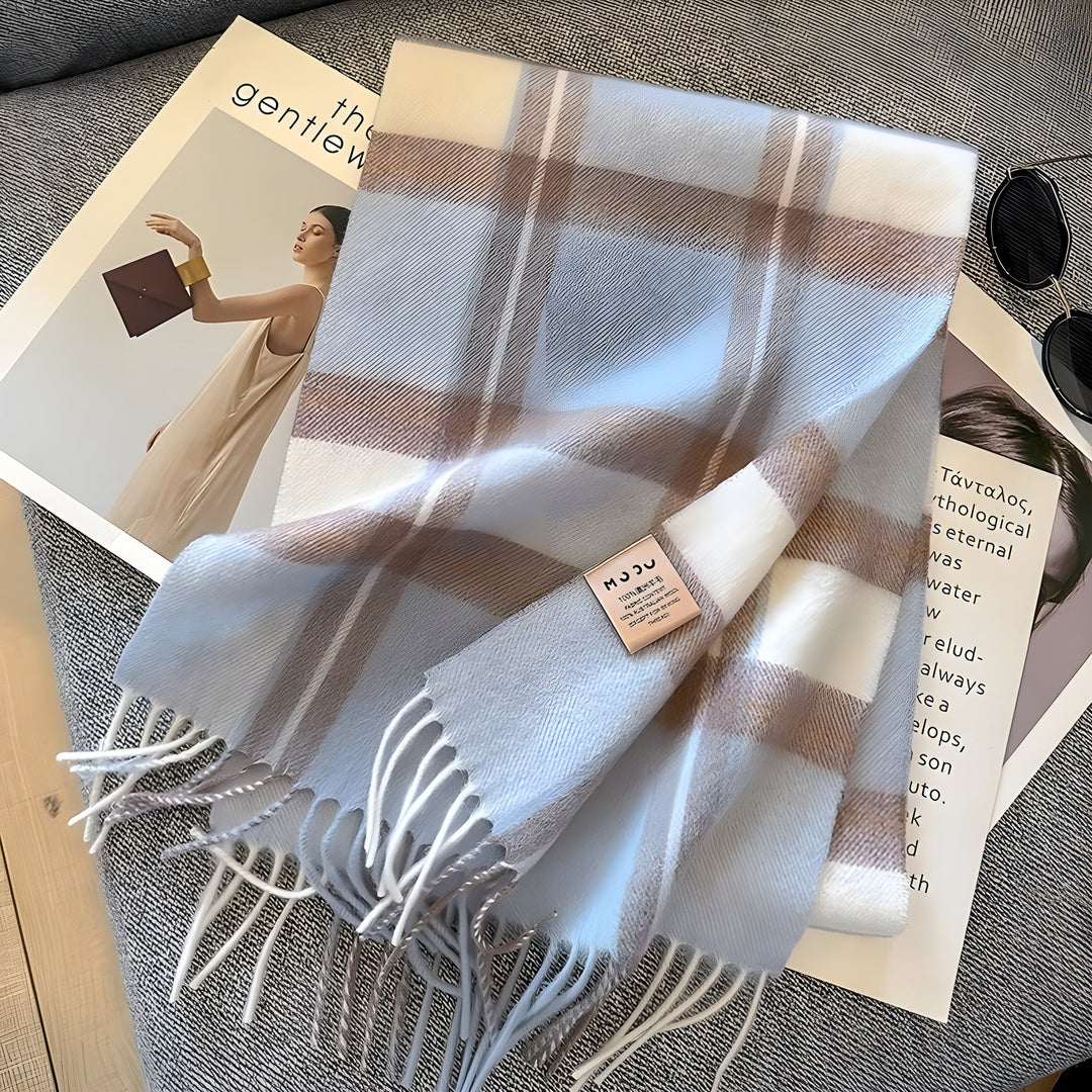 Skanto | Stylish British Checked Cashmere Women's Winter Scarf - Victoria