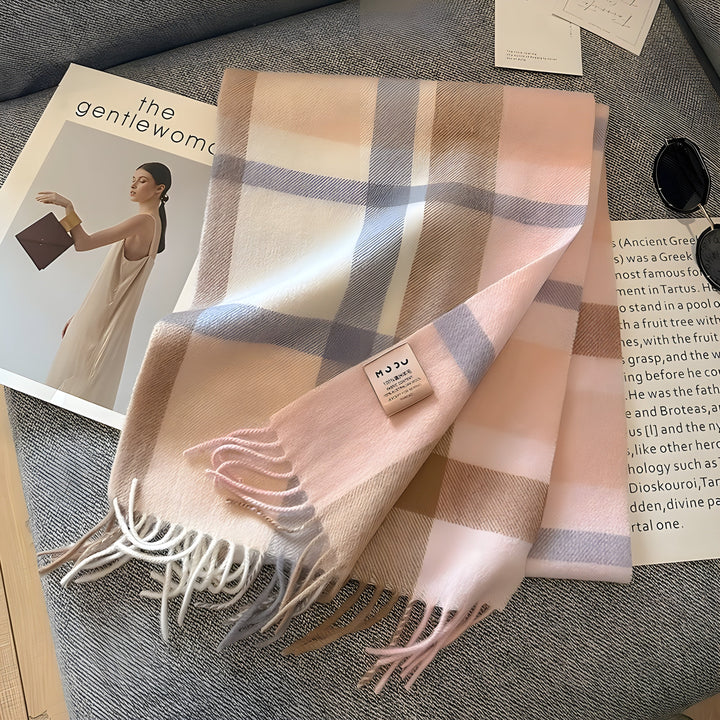 Skanto | Stylish British Checked Cashmere Women's Winter Scarf - Victoria