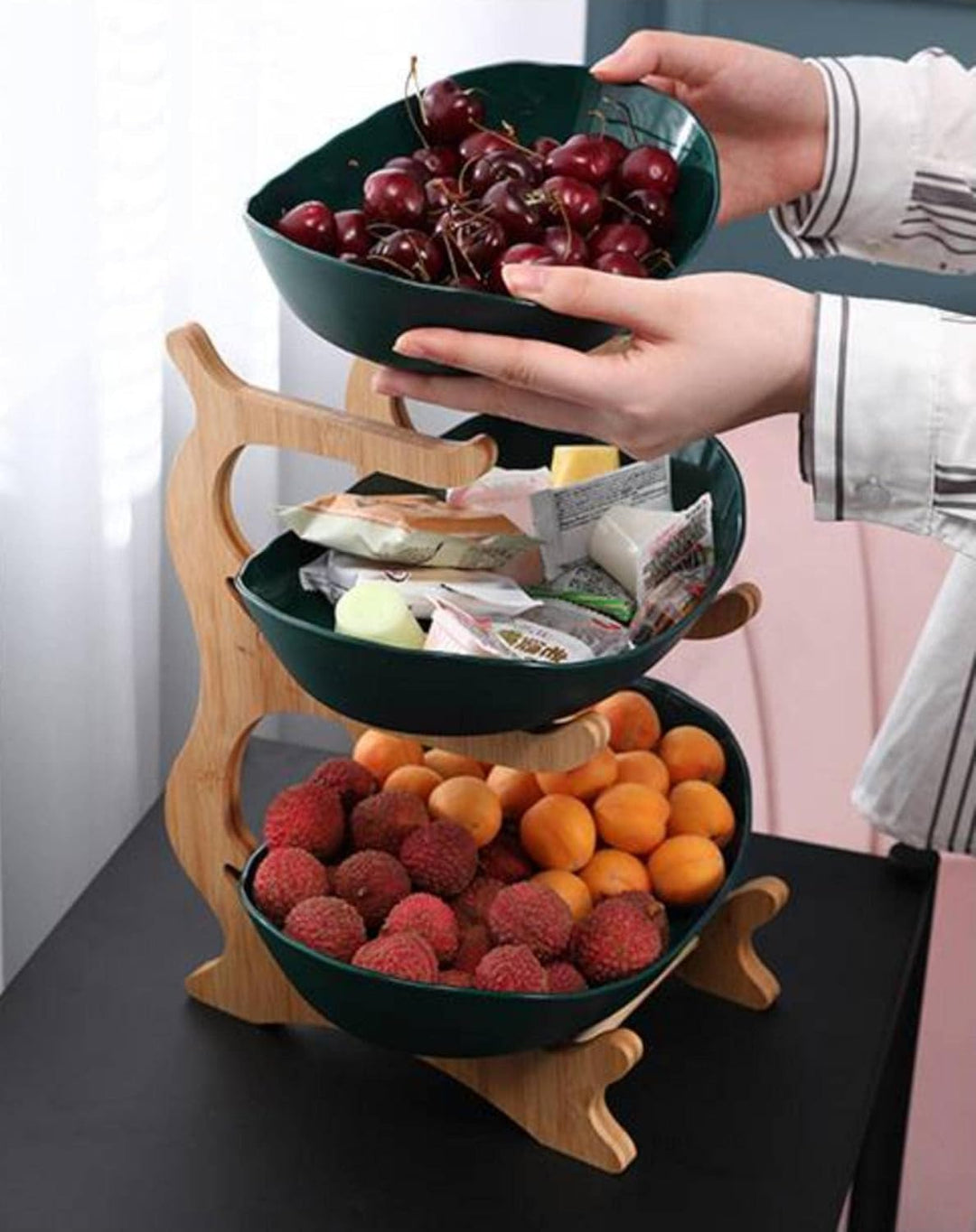 Skanto | Stilig Metall Fruktstativ med 2 eller 3 Tier - StackFruit