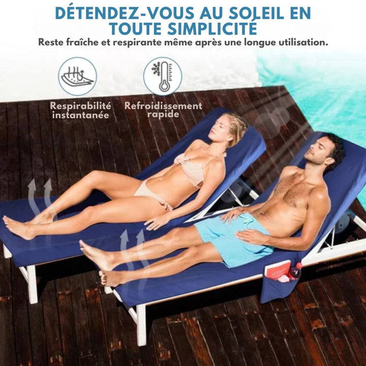 Skanto | Sunlounge Håndkle – Rutsjebeskyttelse med sidelommer
