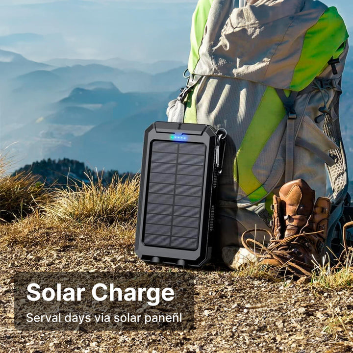 Skanto | SUNVAULT MAX – Vanntett solenergi-bank med 30000mAh kapasitet