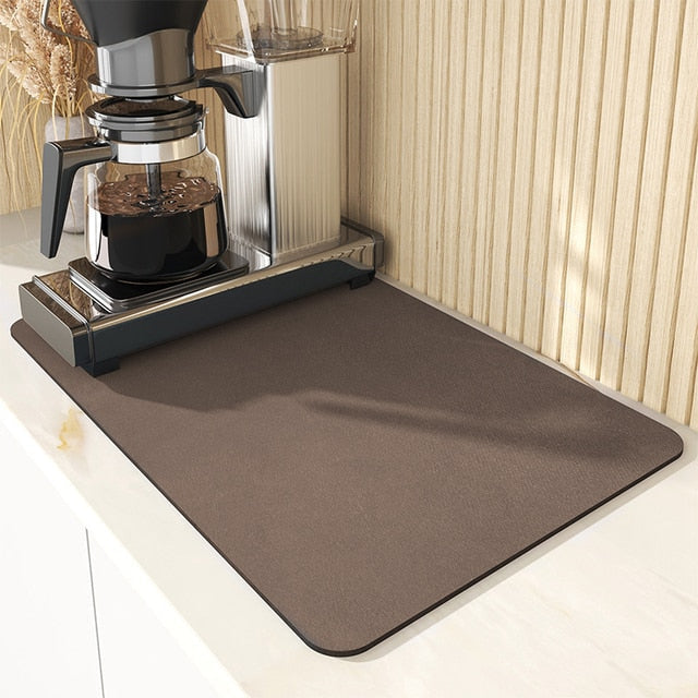 Super Absorbent Dreneringsmat Kjøkken Baderom Blandebatteri Absorberende Matte | Skanto