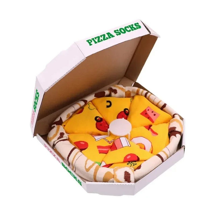 Skanto | Sushi Mid-Calf Sokker Gave Sett – 3-Par Harajuku Kattun Sokker med Lekne Pizza, Burger & Sushi Mønstre, Perfekt for Jul eller Bursdagsoverraskelser