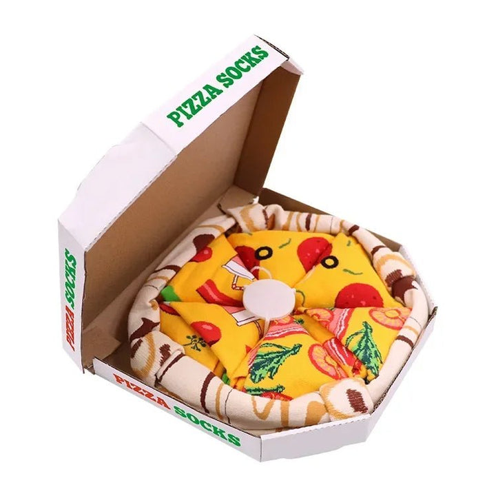 Skanto | Sushi Mid-Calf Sokker Gave Sett – 3-Par Harajuku Kattun Sokker med Lekne Pizza, Burger & Sushi Mønstre, Perfekt for Jul eller Bursdagsoverraskelser