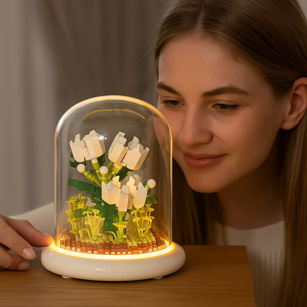 Skanto | Noble Byggestein Blomst i Glass