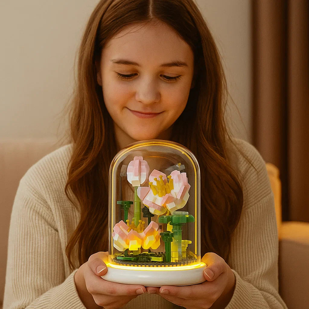Skanto | Noble Byggestein Blomst i Glass