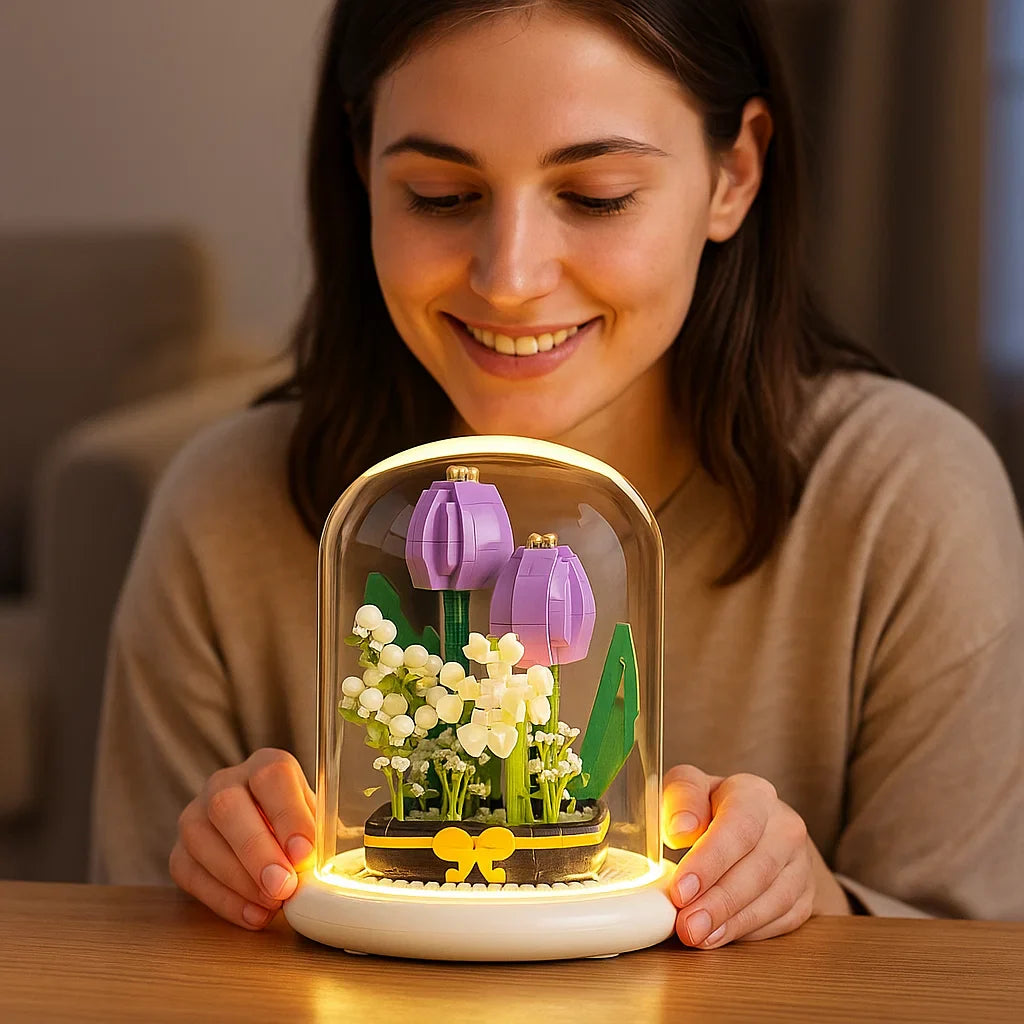 Skanto | Noble Byggestein Blomst i Glass