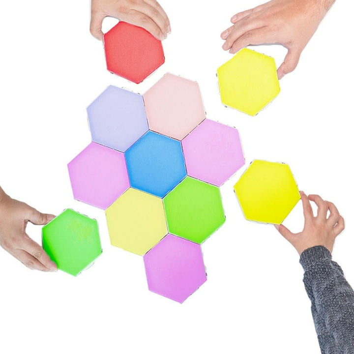 Skanto | Interaktive heksagonale LED-paneler med RGB fargekontroll og musikksynkronisering