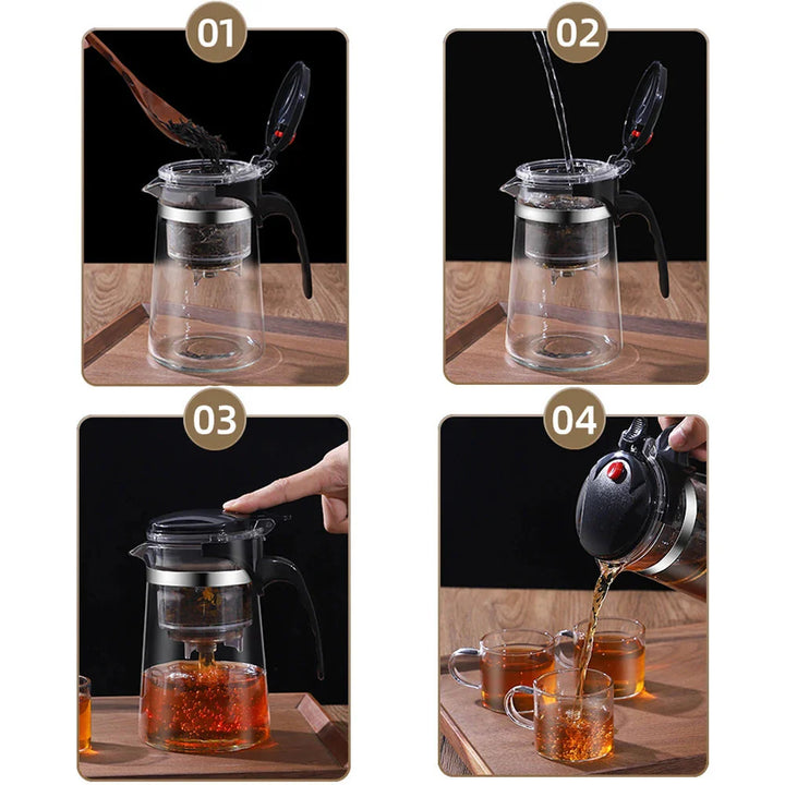 Tekanne for te med infuser Glasskanne varmebestandig tekanna | Skanto