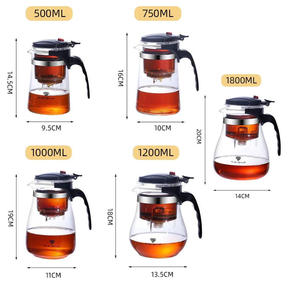 Tekanne for te med infuser glasskettle varmebestandig tekanne | Skanto