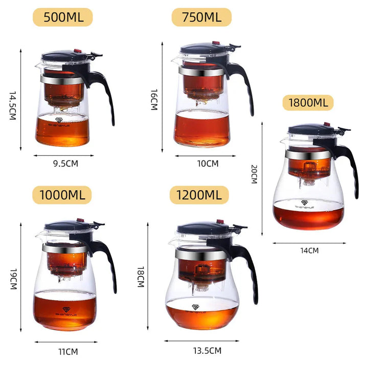 Tekanne for te med infuser glasskettle varmebestandig tekanne | Skanto