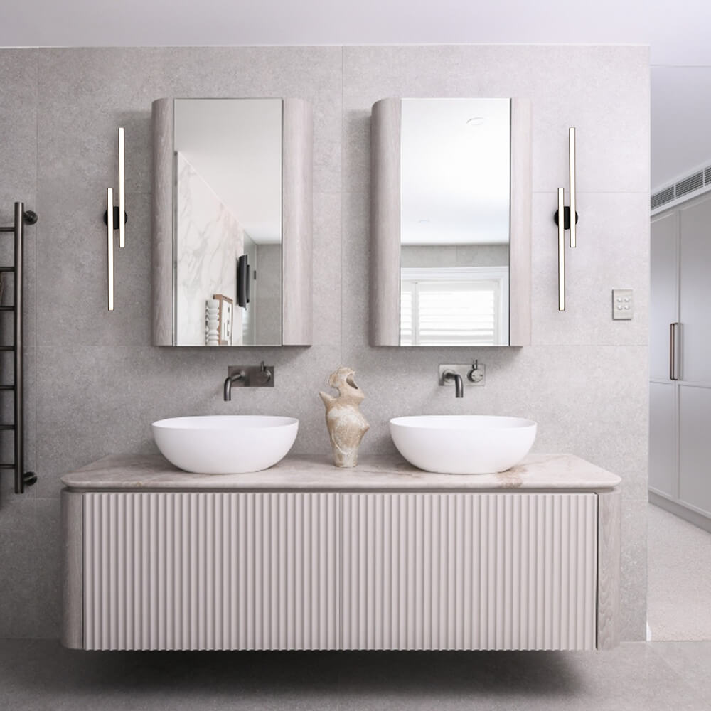 Norvo | Nedsenkede svarte LED-striper av lang lengde