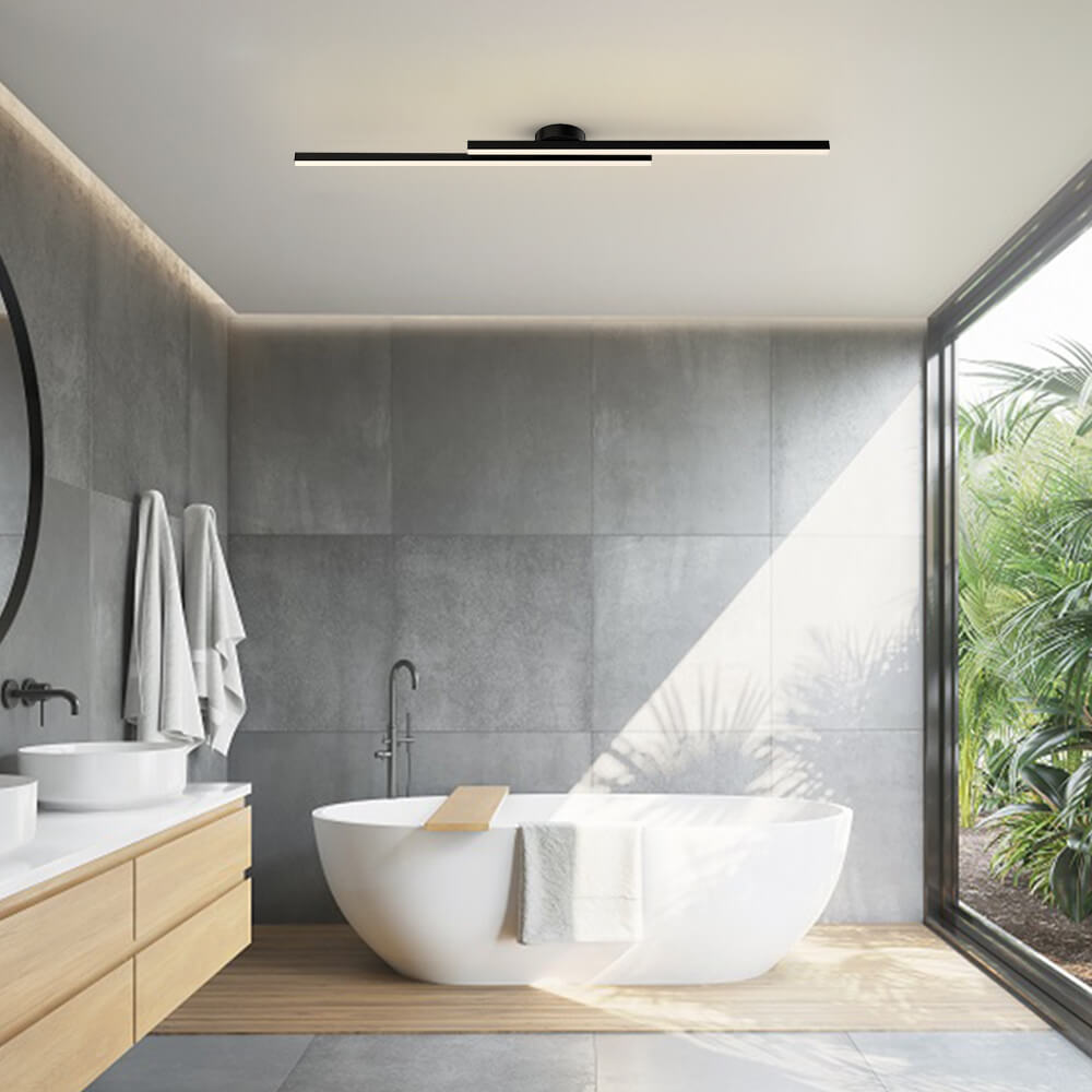 Norvo | Nedsenkede svarte LED-striper av lang lengde