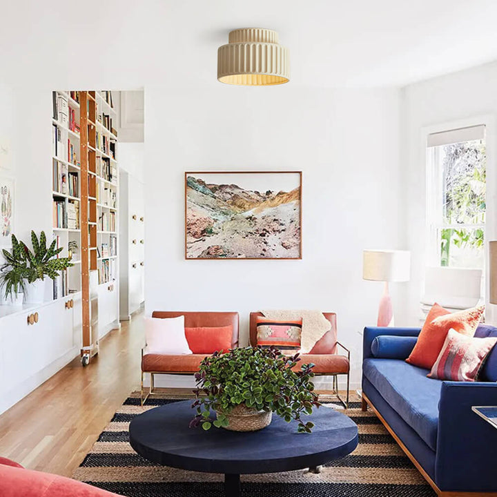 Skanto | Nordic Taklampe laget av keramikk i kremfarge