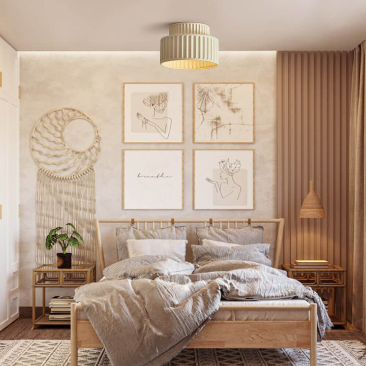 Skanto | Nordic Taklampe laget av keramikk i kremfarge