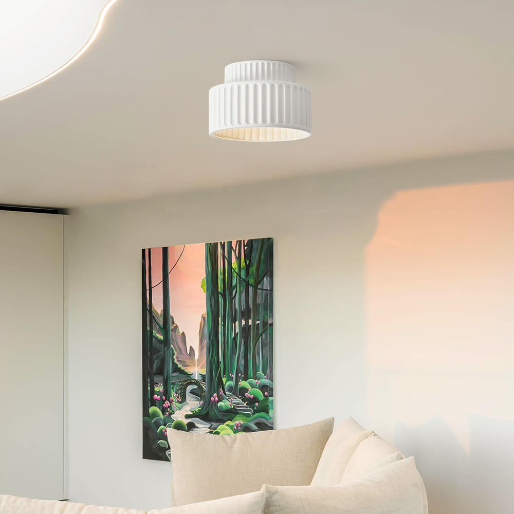 Skanto | Nordic Taklampe laget av keramikk i kremfarge