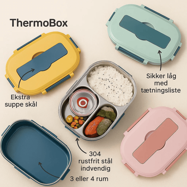 Skanto | THERMOBOX – Rustfritt Stål Lunsjboks for Friske & Smaksrike Måltider