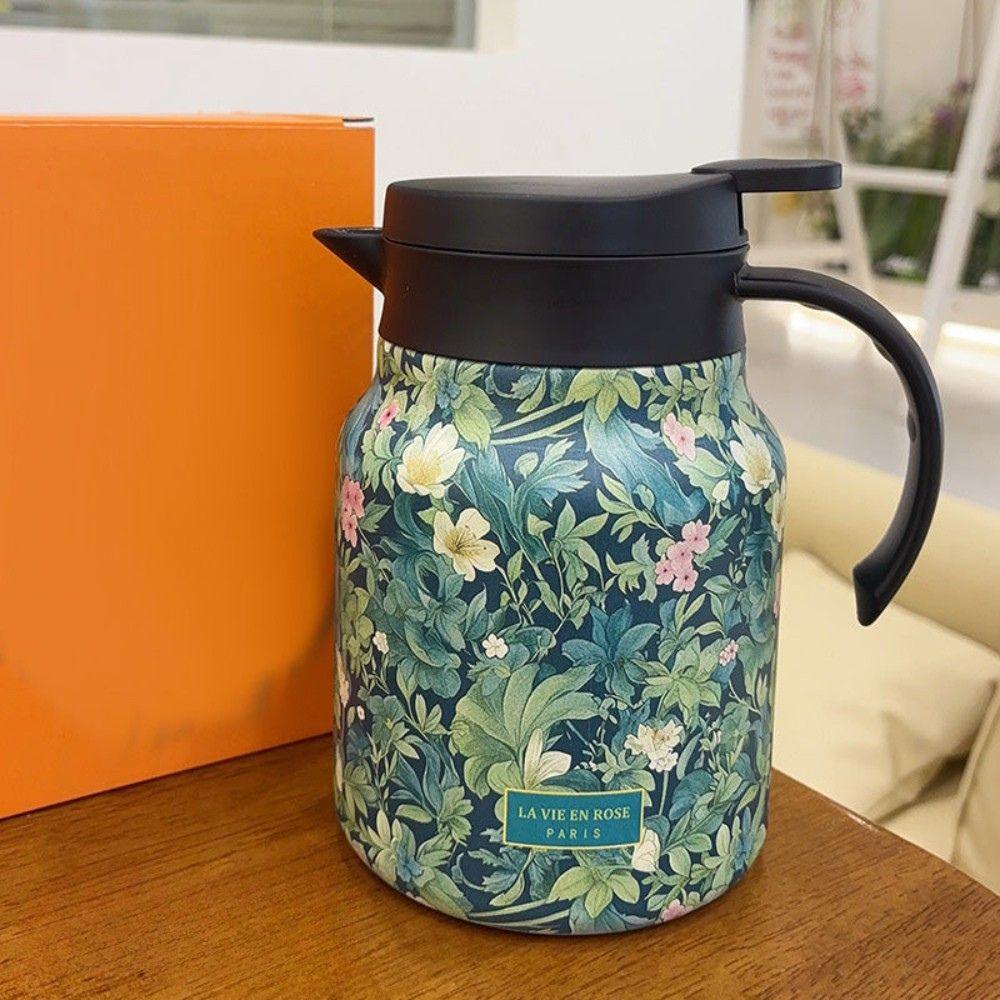 Skanto | Rustfritt Stål Termisk Teekanne med Infuser – Vakuumisolert 1L Tekanne