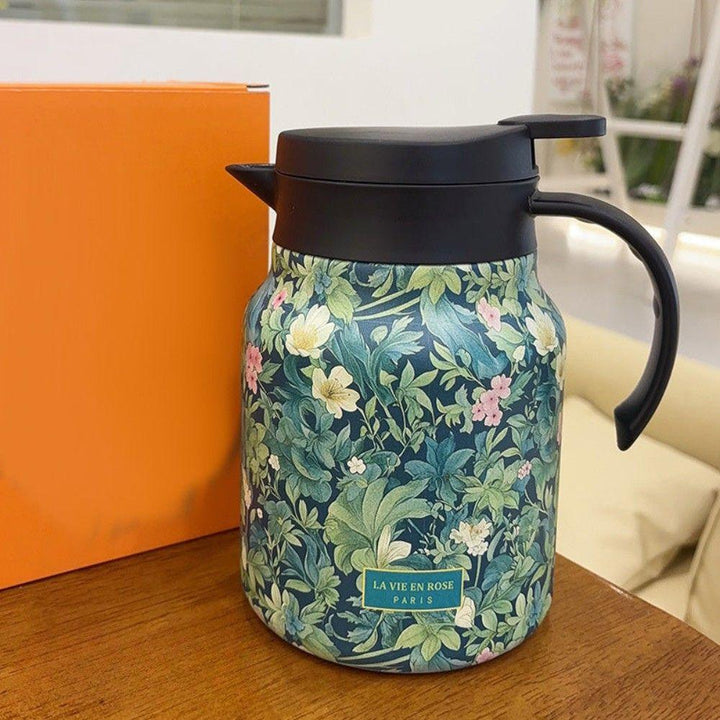 Skanto | Rustfritt Stål Termisk Teekanne med Infuser – Vakuumisolert 1L Tekanne
