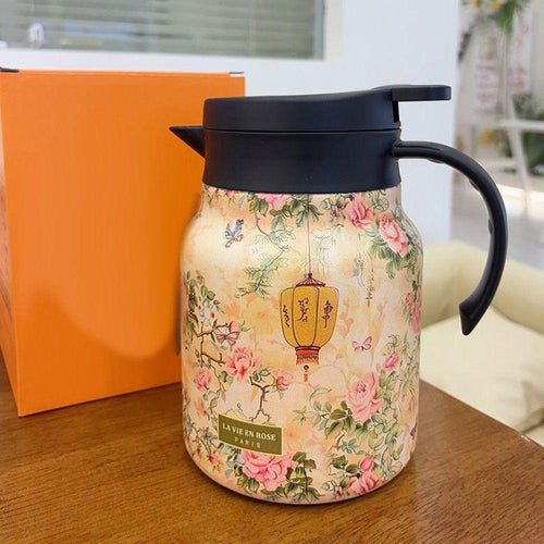 Skanto | Rustfritt Stål Termisk Teekanne med Infuser – Vakuumisolert 1L Tekanne