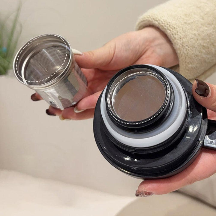 Skanto | Rustfritt Stål Termisk Teekanne med Infuser – Vakuumisolert 1L Tekanne
