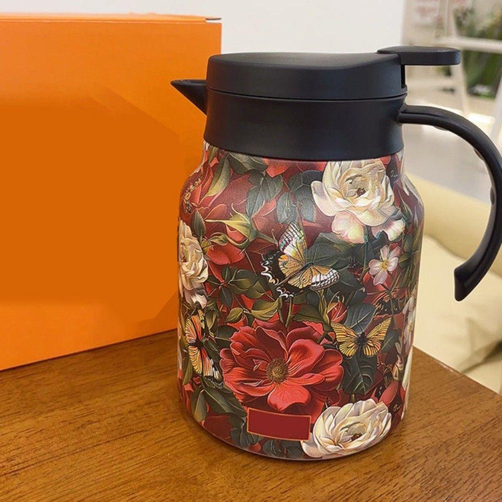 Skanto | Rustfritt Stål Termisk Teekanne med Infuser – Vakuumisolert 1L Tekanne